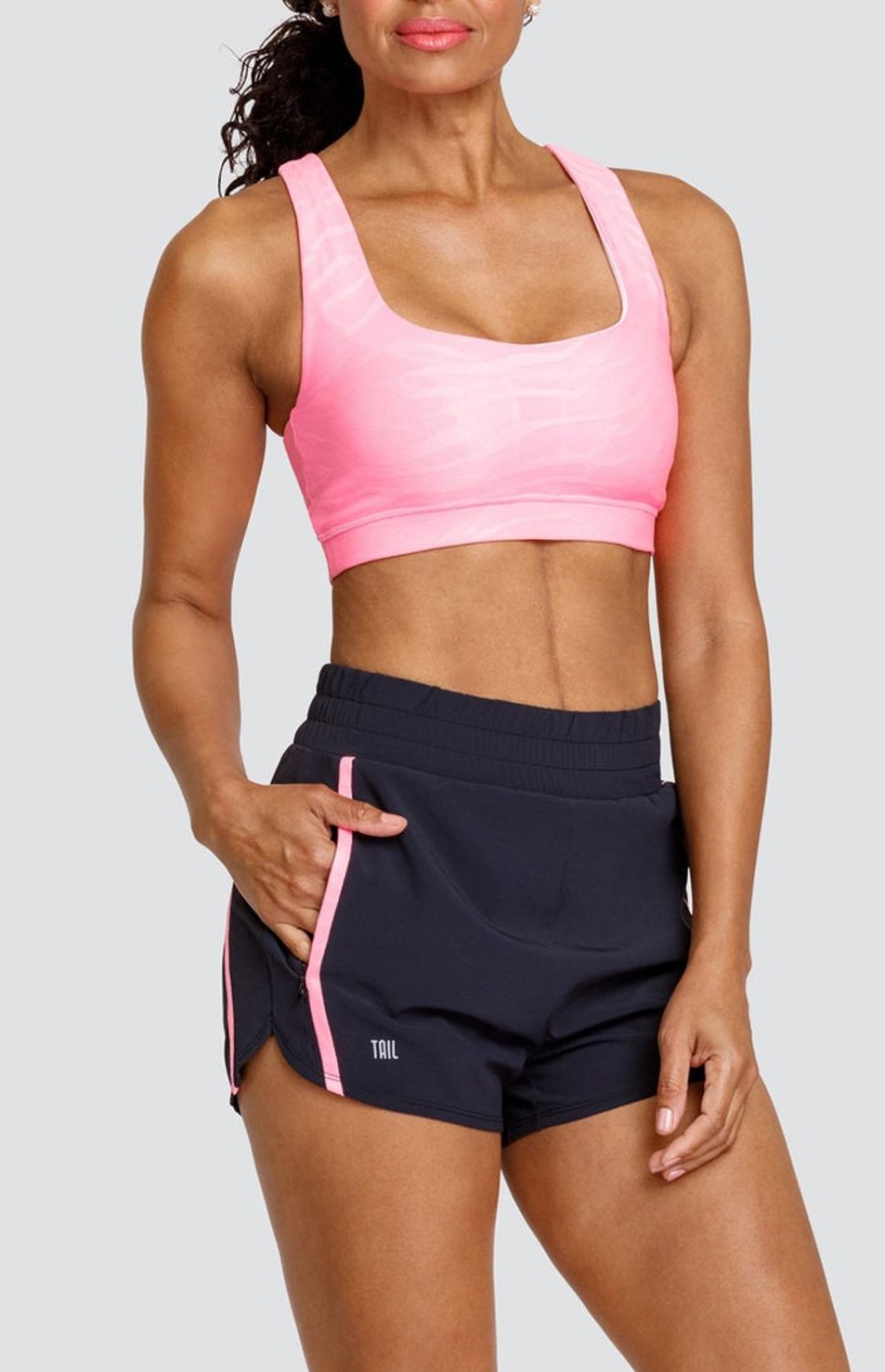 Tennis Tail Activewear Sports Bras | Coralee Sports Bra - Cotton Candy