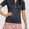 Golf Tail Activewear Short Sleeve | Maevie Top - Onyx Black