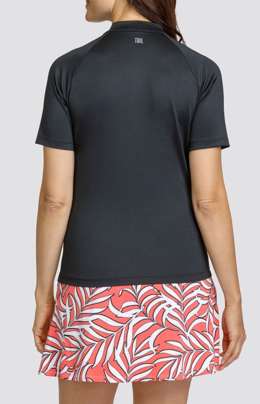 Golf Tail Activewear Short Sleeve | Maevie Top - Onyx Black