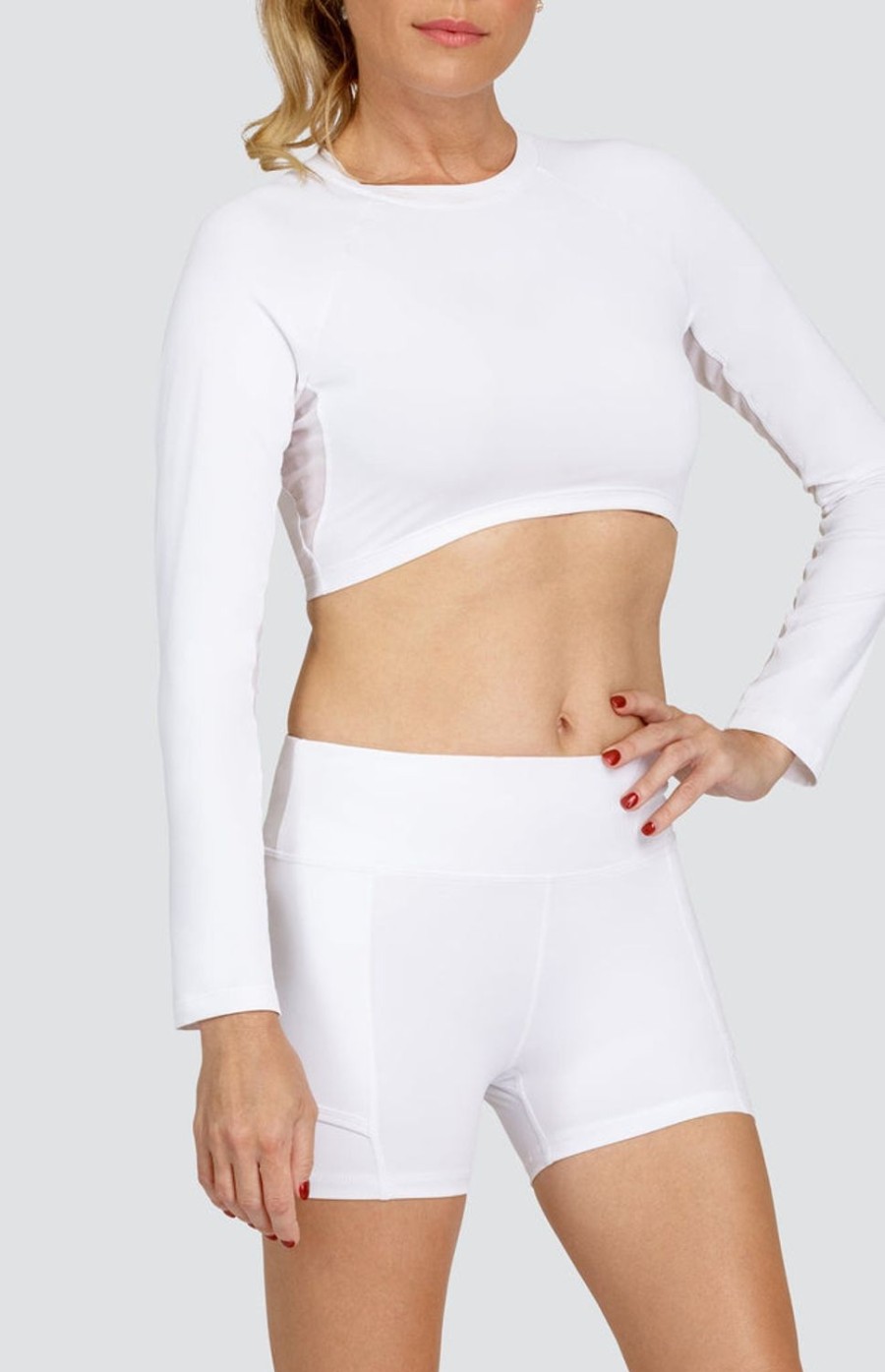 Golf Tail Activewear Long Sleeve | Sasha Layering Top - Chalk White