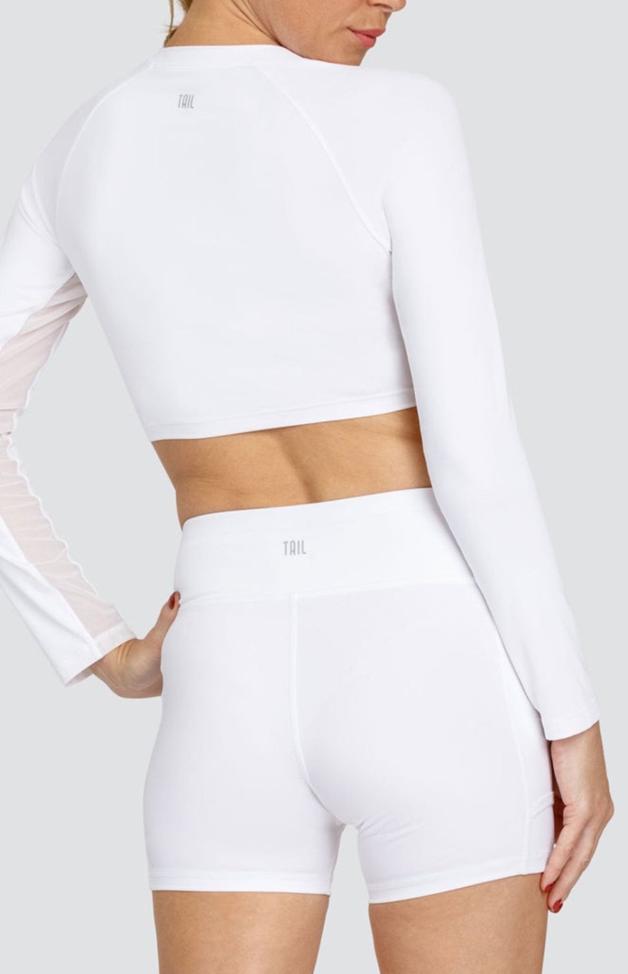 Golf Tail Activewear Long Sleeve | Sasha Layering Top - Chalk White