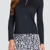 Golf Tail Activewear Long Sleeve | Giralia Top - Onyx Black