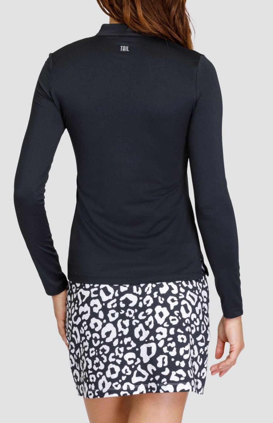 Golf Tail Activewear Long Sleeve | Giralia Top - Onyx Black