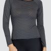 Tennis Tail Activewear Long Sleeve | Winifred Top - Onyx Black - Final Sale