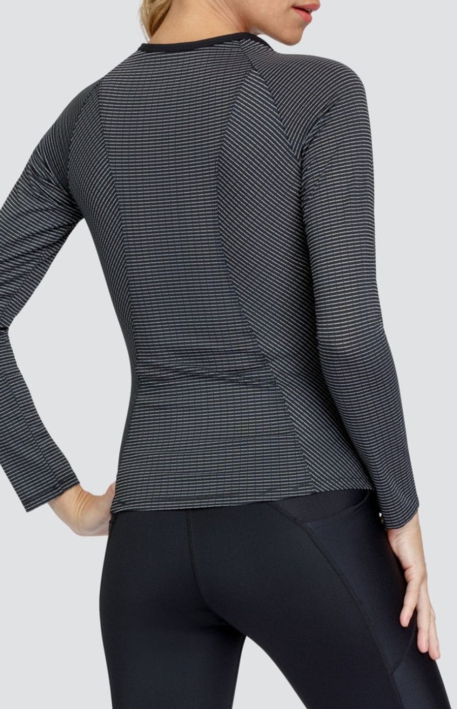 Tennis Tail Activewear Long Sleeve | Winifred Top - Onyx Black - Final Sale