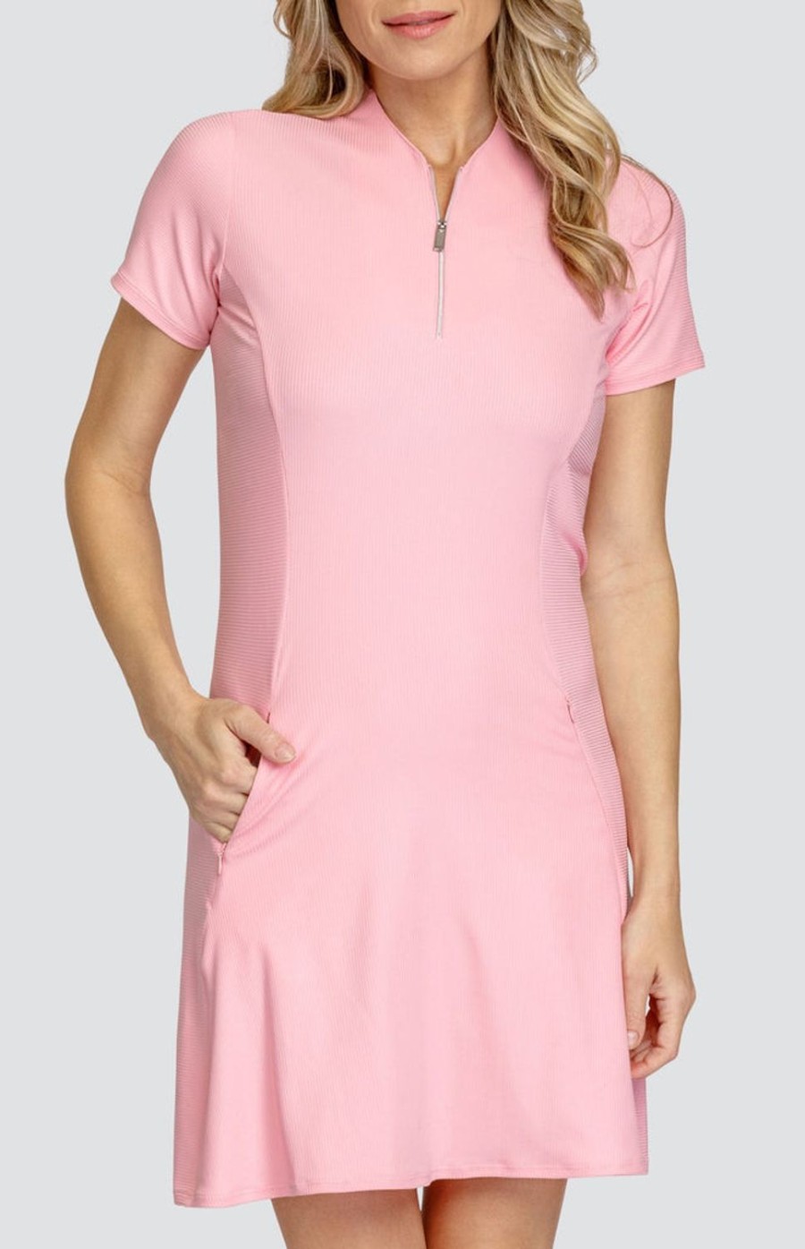 Golf Tail Activewear Short Sleeve | Daya 36.5" Dress - Icing