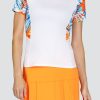 Tennis Tail Activewear Short Sleeve | Jolisa Top - Mango Lilies - Final Sale