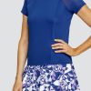 Tennis Tail Activewear Short Sleeve | Ambarlie Top - Blue Depths