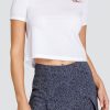 Tennis Tail Activewear Short Sleeve | Ferrara Top - Chalk White