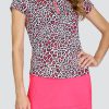 Golf Tail Activewear Short Sleeve | Layne Top - Cheetah Trails