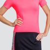 Tennis Tail Activewear Short Sleeve | Miesha Top - Electric Pink - Final Sale