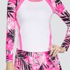 Tennis Tail Activewear Long Sleeve | Ruksandra Top - Tropical Palms