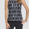 Golf Tail Activewear Sleeveless | Lua Top - Checkered Geo