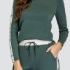 Tennis Tail Activewear Long Sleeve | Sampson Army Green Pullover - Final Sale