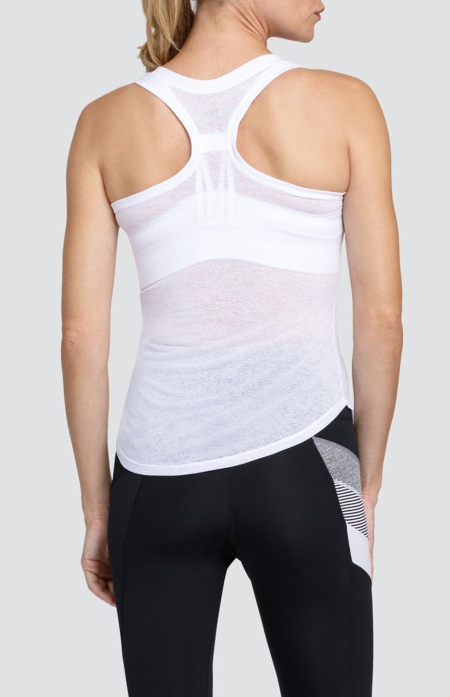 Tennis Tail Activewear Tanks | Madison Tank - Chalk White - Final Sale