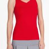 Tennis Tail Activewear Tanks | Julene Red Tank - Final Sale