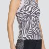 Tennis Tail Activewear Tanks | Rainey Tank - Zebra Point