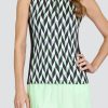 Golf Tail Activewear Sleeveless | Zura Top - Chevron Geo