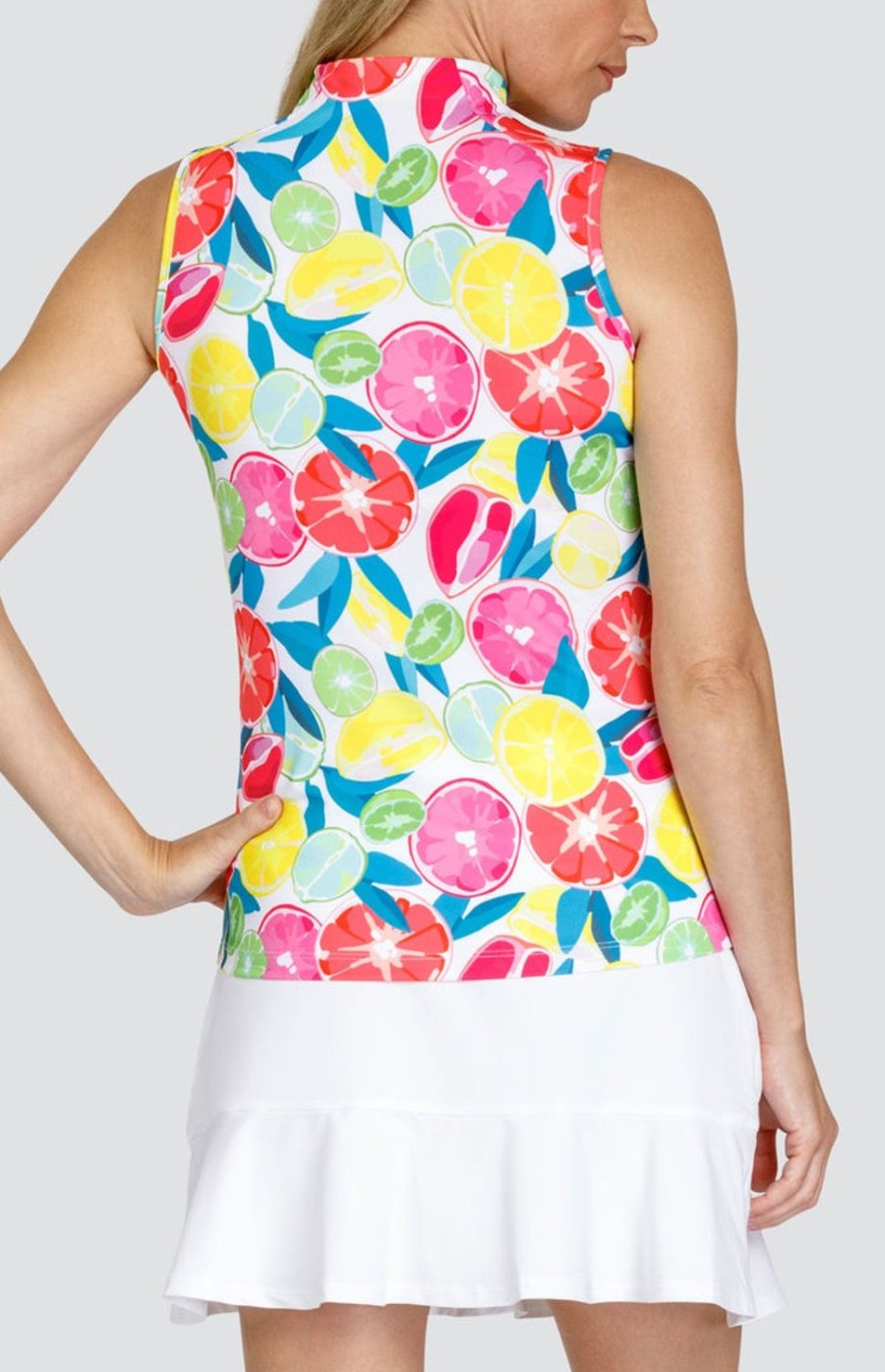 Golf Tail Activewear Sleeveless | Sofia Top - Bright Citrus