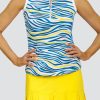 Golf Tail Activewear Sleeveless | Ravali Top - Zebra Trails