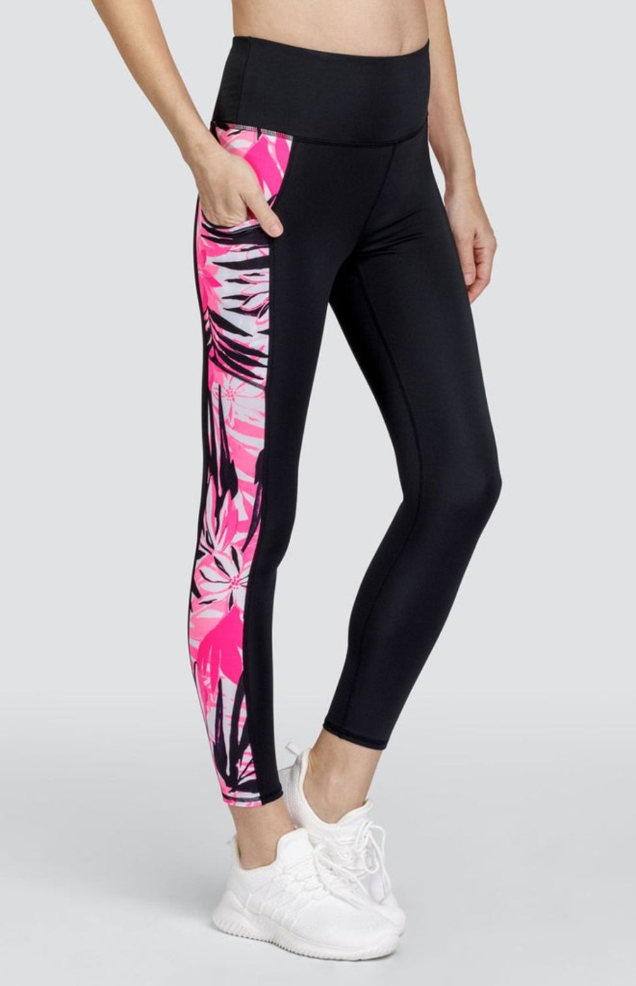 Tennis Tail Activewear Pants And Leggings | Fortune 24" Leggings - Tropical Palms