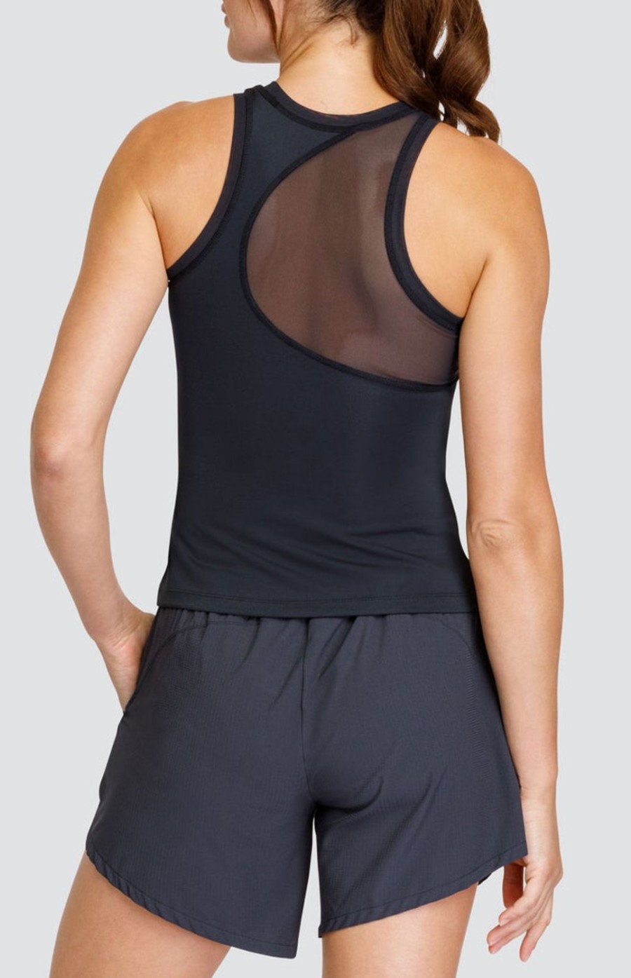 Tennis Tail Activewear Tanks | Goddess Tank - Onyx Black