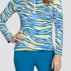 Golf Tail Activewear Long Sleeve | Kit Top - Zebra Trails