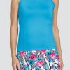 Tennis Tail Activewear Tanks | Swan Tank - Blue Horizon