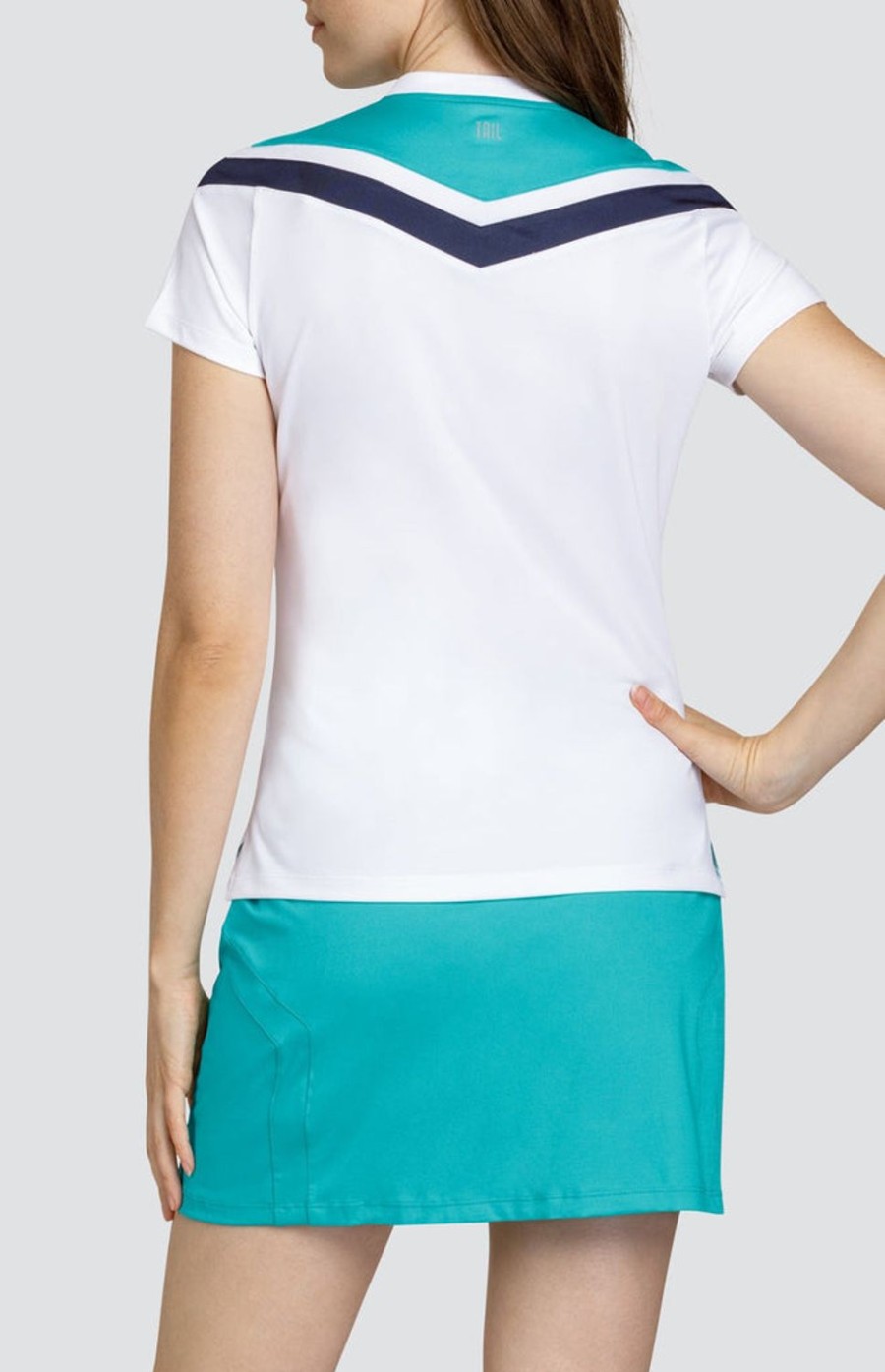 Golf Tail Activewear Short Sleeve | Mirielle Top - Chalk White