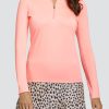 Golf Tail Activewear Long Sleeve | Nashla Top - Melon Punch