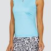 Golf Tail Activewear Sleeveless | Audreyann Top - Blue Fish