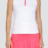 Golf Tail Activewear Sleeveless | Delaine Top - Chalk White - Final Sale