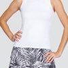 Tennis Tail Activewear Tanks | Caroline Tank - Chalk White