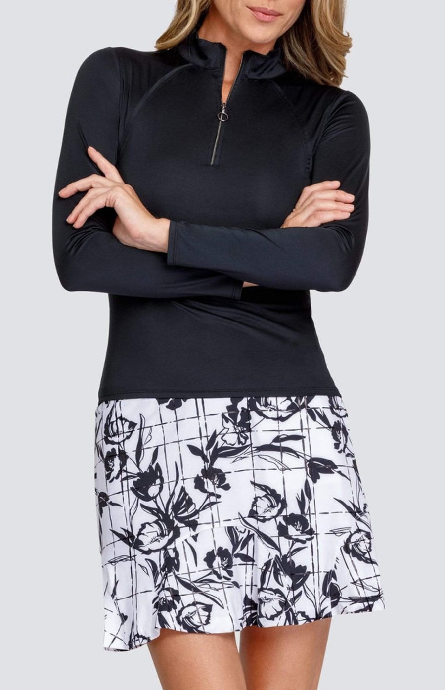 Golf Tail Activewear Long Sleeve | Amelia Top - Onyx Black