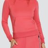 Golf Tail Activewear Long Sleeve | Condoleezza Cherry Rose Pullover