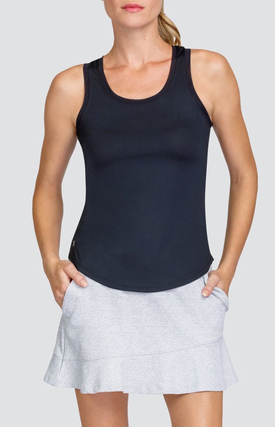 Tennis Tail Activewear Tanks | Mia Tank - Onyx Black