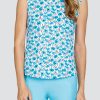 Golf Tail Activewear Short Sleeve | Candida Top - Playful Poppies