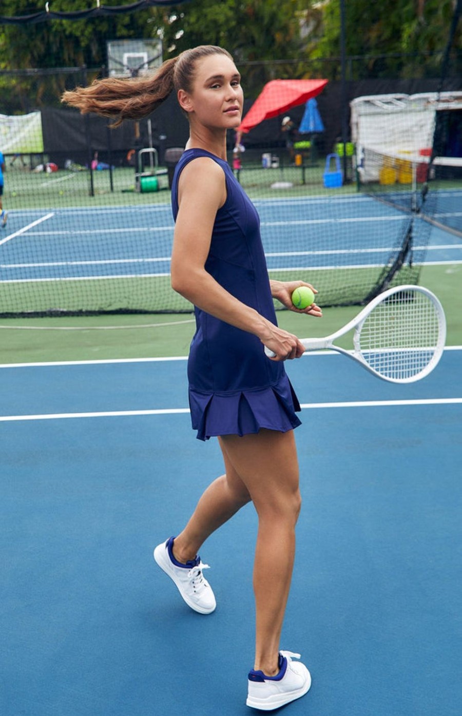 Tennis Tail Activewear | Midtown 33" Dress - Navy Blue