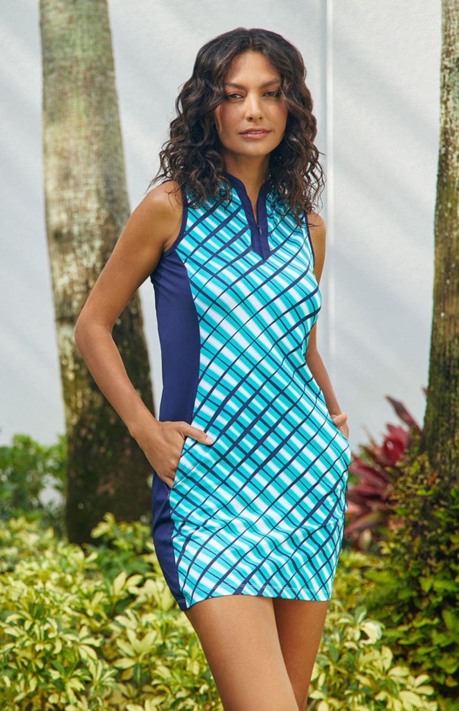 Golf Tail Activewear Sleeveless | Insley 35" Dress - Refraction