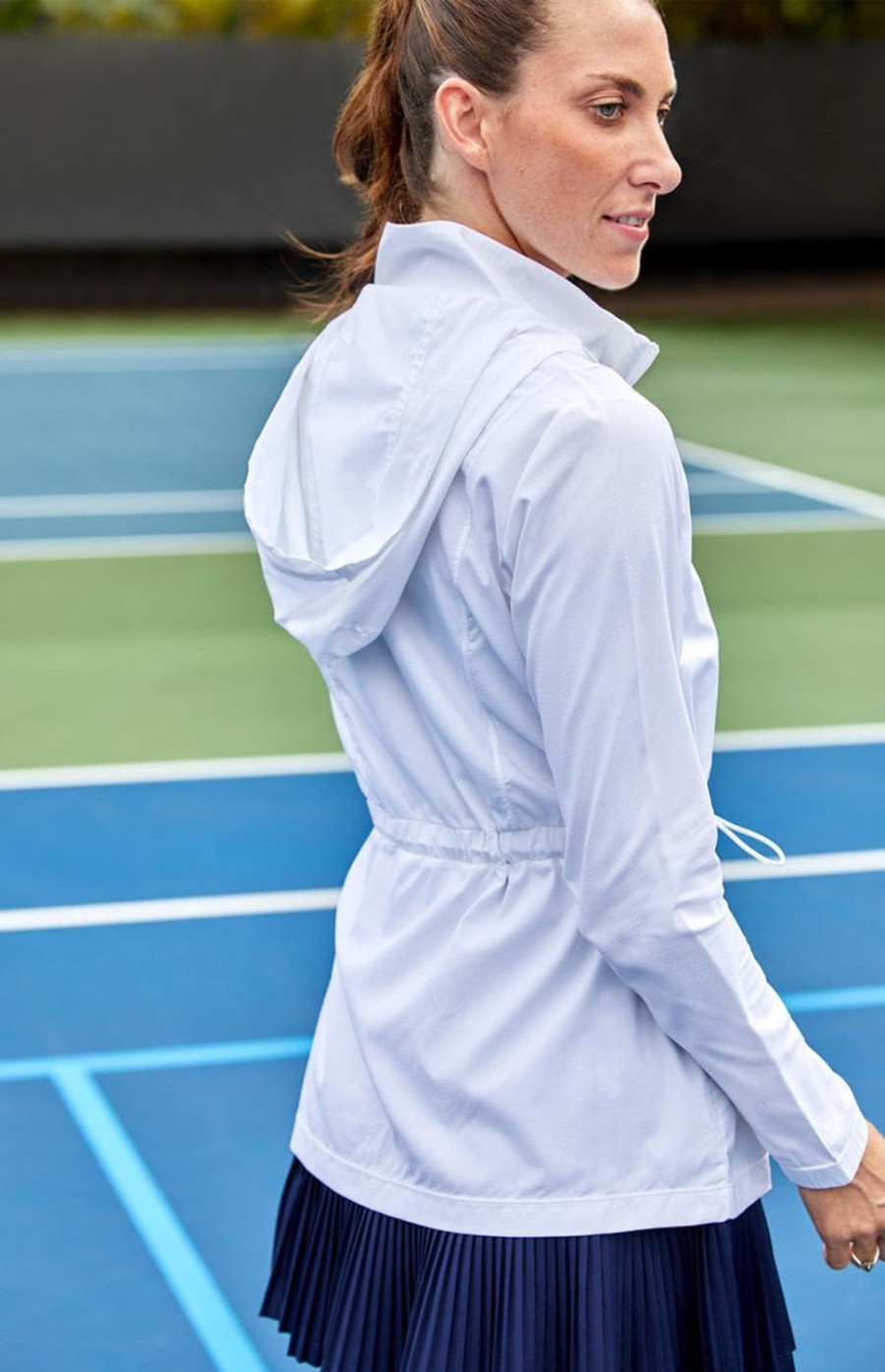 Golf Tail Activewear | Nola Water Resistant Jacket - Chalk White