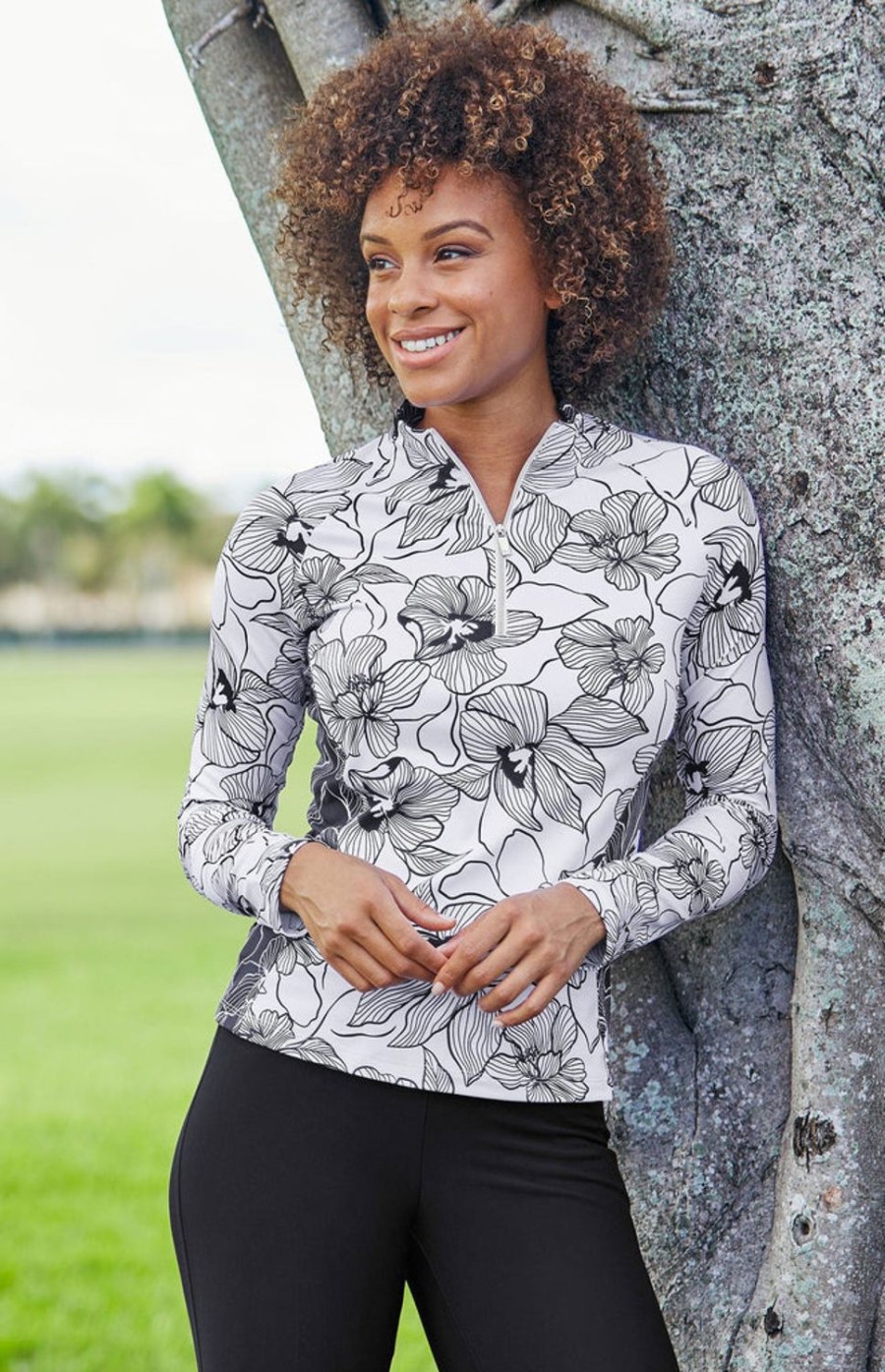 Golf Tail Activewear Long Sleeve | Amarah Top - Viola Light