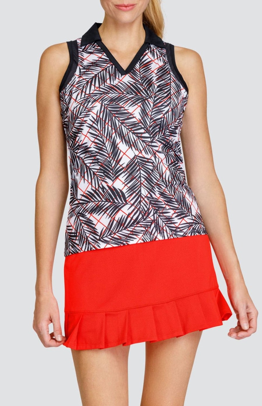 Tennis Tail Activewear Tanks | Olmsted Tank - Grid Palm