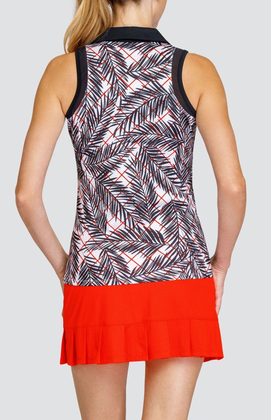 Tennis Tail Activewear Tanks | Olmsted Tank - Grid Palm