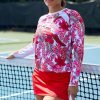 Tennis Tail Activewear Long Sleeve | Daniva Top - Canopy