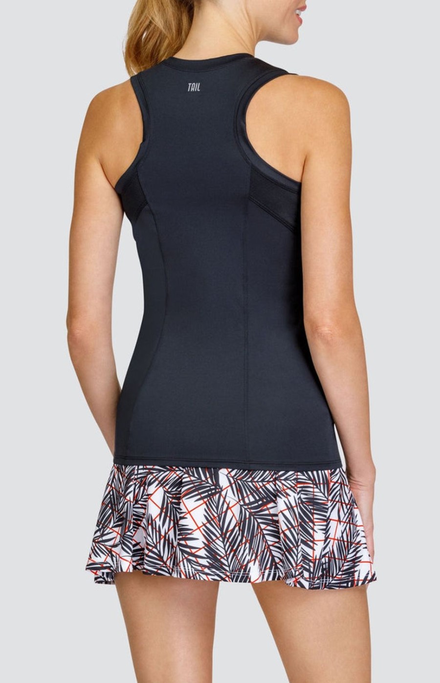 Tennis Tail Activewear Tanks | Sarita Tank - Onyx Black