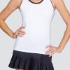 Tennis Tail Activewear Tanks | Stella Tank - Chalk White