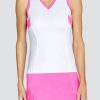 Tennis Tail Activewear Tanks | Aziza Tank - Petunia