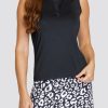 Golf Tail Activewear Sleeveless | Aroha Top - Onyx Black