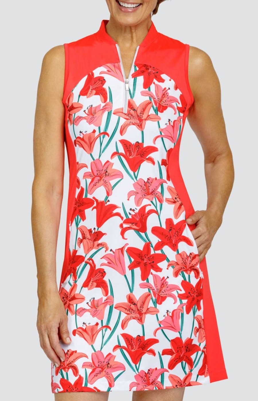 Golf Tail Activewear Sleeveless | Denia 36.5" Dress - Valencia Lilies