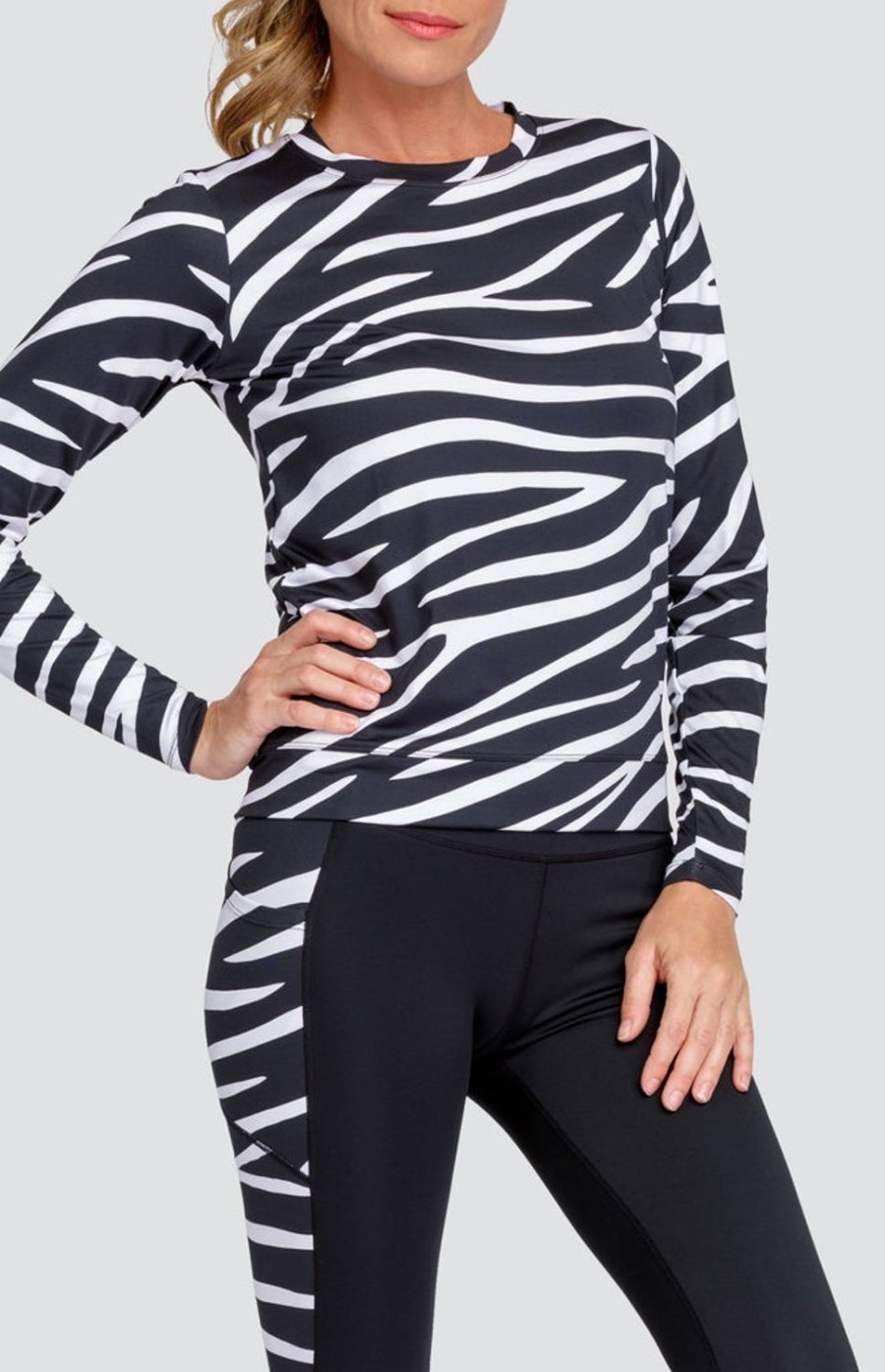 Tennis Tail Activewear Long Sleeve | Nepali Top - Wild Zebra